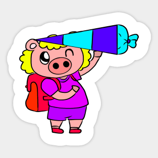 School start of school children school bag Sticker